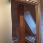 Dachschräge Sauna mit Fenster